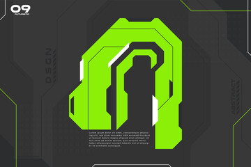 Futuristic Abstract Background with Sci-fi Geometric Shape for Technology Design