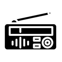 radio illustration Solid icon
