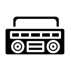 radio illustration Solid icon