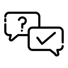 question and answer cutline icon