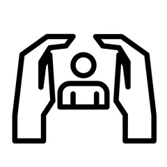 care for fellow brothers and sisters line icon