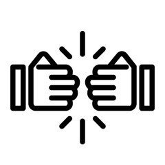 brotherhood illustration line icon