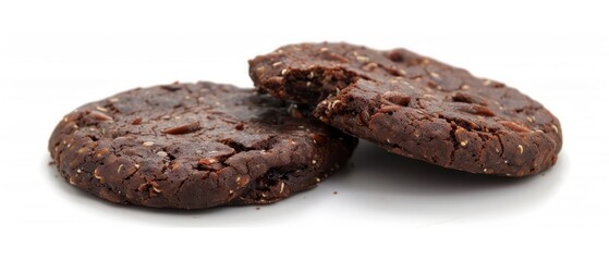 Obraz premium chocolate cookies, a product shot on a white background