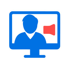 video call as a single simple icon logo vector illustration isolated on transparent background