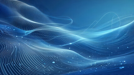 Abstract background a blue wavy lines in a blue background