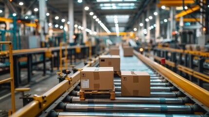 Factory with Automatic Packaging System 