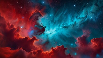 Beautiful nebulae and stars in the night sky. Supernova background wallpaper