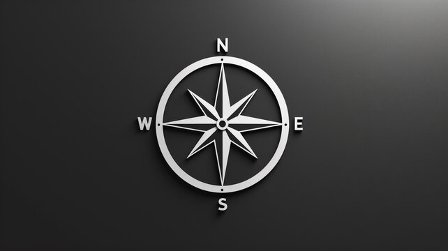 recommend clip art: white compass icon on black background.