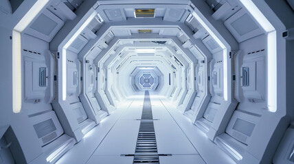 Fototapeta premium hallway in a spaceship