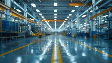 Obraz premium Factory with Modern Production Line 