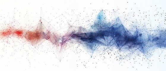 epic diagram of interconnected tech chains drifts in cinematic splendor, guided by an invisible straight line