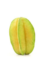 Carambola is a fruit. Isolated on a white background.