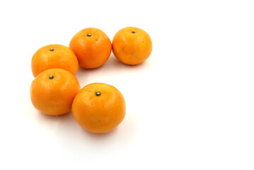 oranges isolated on white background
