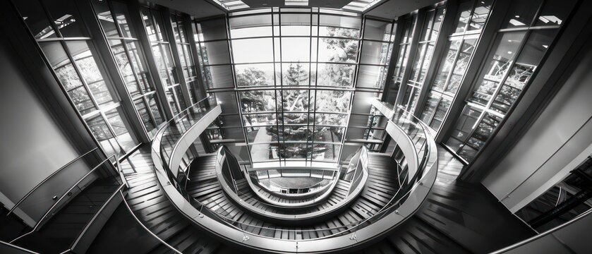 Black and white modern architecture makes a bold statement with its stark contrast and clean, minimalist design