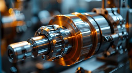 Obraz premium Industrial Background with Grinding Machine