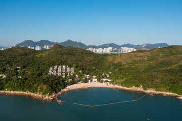 Top view of Lamma island in Hong Kong