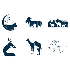 Eid al Adha logo Vector template. Eid Al Adha Mubarak Template.