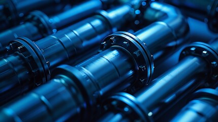 Industrial Background with Pipe Network 