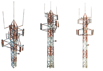 cellular communication tower 4k png cutout isolate