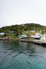 Fototapeta premium Dildo Newfoundland harbor with boats