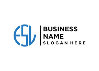 esl logo business name circle concept