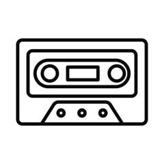 Obraz premium Cassette Recorder Icon Vector Design Template