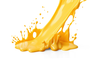 Melted cheese flow.  Cut out on transparent	