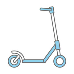 Kick scooter icon on white background design template