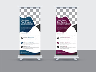 Business Roll up banner design .