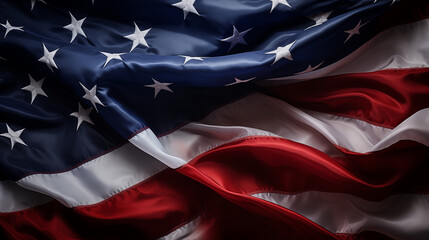 Obraz premium Dynamic American Flag in Motion