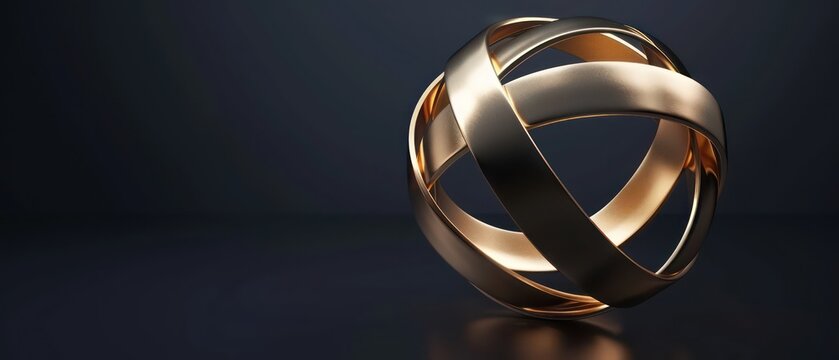 golden sphere with the business company logo, standing out against a dark background, epitomizing professionalism and expertise in IT