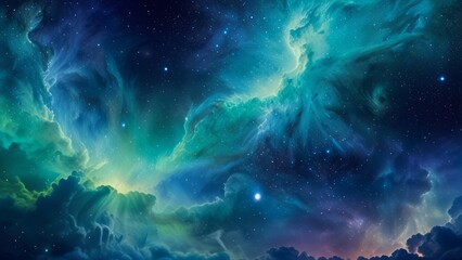 Beautiful nebulae and stars in the night sky. Supernova background wallpaper