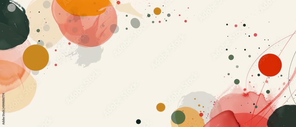 Wall mural background with tech-inspired blobs, offering a sleek and contemporary look