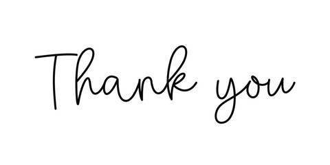 Thank you vector text