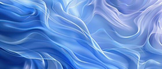 Obraz premium blue background with a super simple wave pattern, radiating calm and relaxation