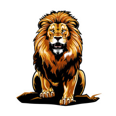 Fototapeta premium Wild Lion animal design vector Illustration