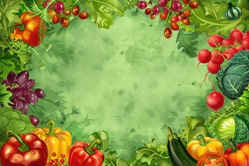 Green and Colorful Vegetables Background.