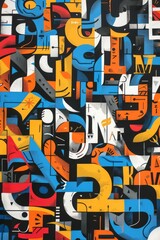 A Symphony of Shapes and Colors in Urban Graffiti