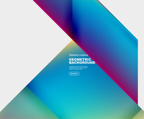 Gradient triangles vector abstract background