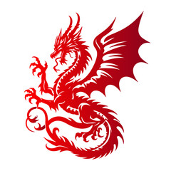 Naklejka premium Here is an illustration of a Chinese dragon