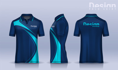 t-shirt polo templates design. uniform front and back view.	