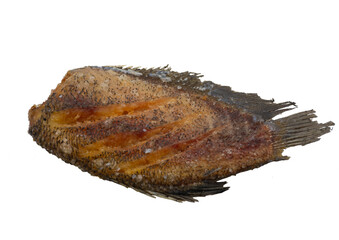 Crispy Gouramy Fish on white background