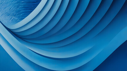 Abstract background a blue wavy lines in a blue background
