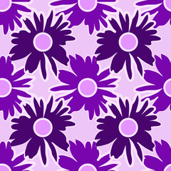 Vector - Chamomiles abstract seamless pattern.