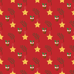 Flat christmas season pattern design