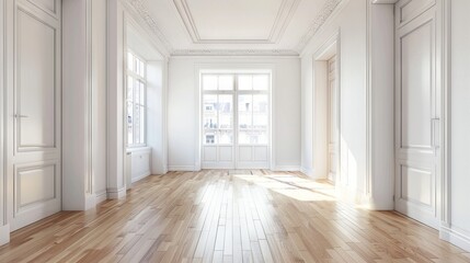 Obraz premium a completely empty mid-class apartment with a lot of work to be done