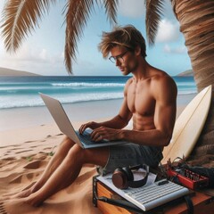 Visualization of a freelance office: freedom of creativity