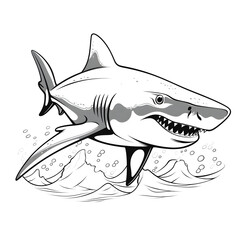 Obraz premium painting shark