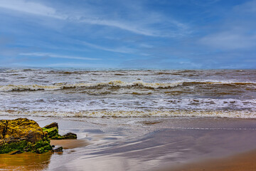 Nature of Vagator - wonderful red cliffs, palm trees, admirable Arabian Sea and golden sand. Bardez...