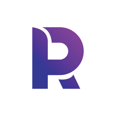 letter R logo vector abstract gradient